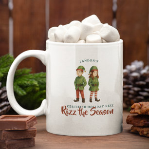 Mug Drôle de Sigma Gen Z Elf « Rizz la Saison » Monogr