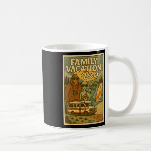 Mug Drôle de vacances d'été Bigfoot Famille Alien Ness