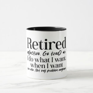 Mug Drôle Définition Retraitée