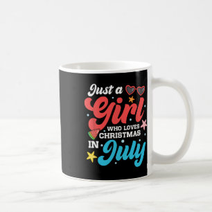 Mug Drôle d'été juste une fille qui aime Noël en juill