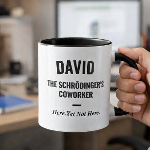 Mug Drôle d'humour de bureau Le collègue de Schrödinge