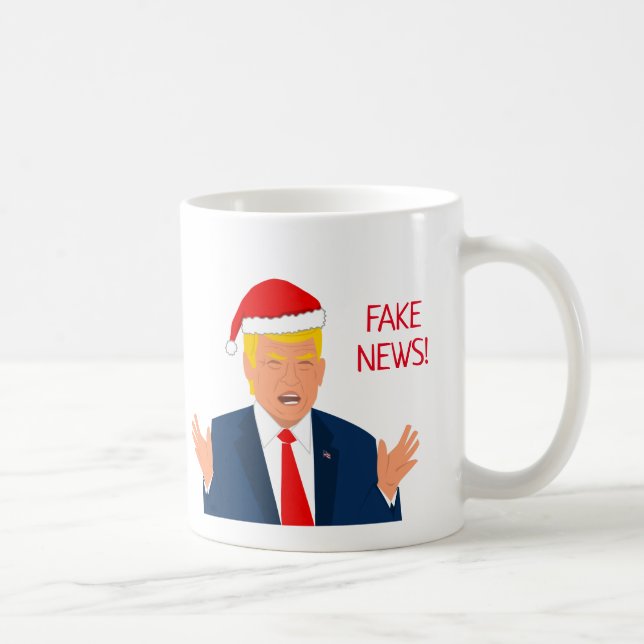 Mug Drôle Donald Trump Caricature de Noël du Père Noël (Droite)