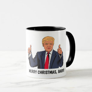 Mug Drôle Donald Trump, JOYEZ NOËL, BÉBÉ !