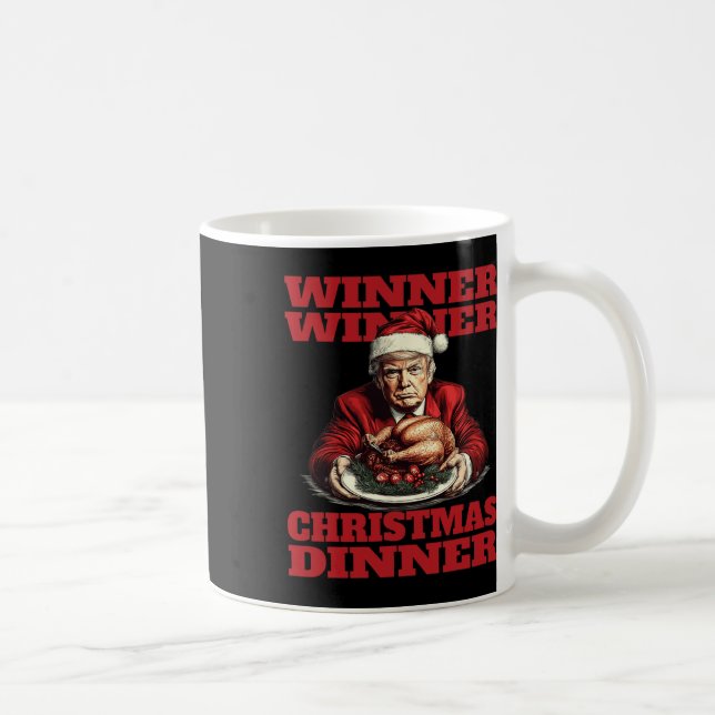 Mug Drôle Donald Trump vainqueur du dîner de Noël (Droite)