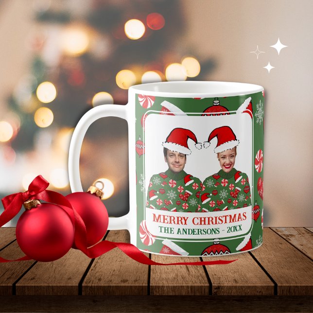 Mug Drôle Doux moche Personnalisé Photo Joyeux Noël (Créateur téléchargé)
