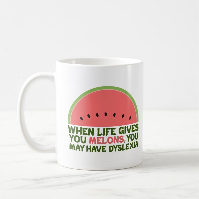 Mug Drôle Dyslexie Citation Dyslexique Humour Enfants (Gauche)
