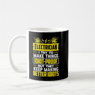 Mug Drôle Electricien Art Hommes Papa Lineman Electron