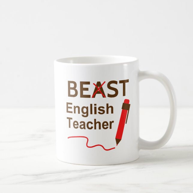 Mug Drôle et farfelu, bête ou meilleur professeur (Droite)