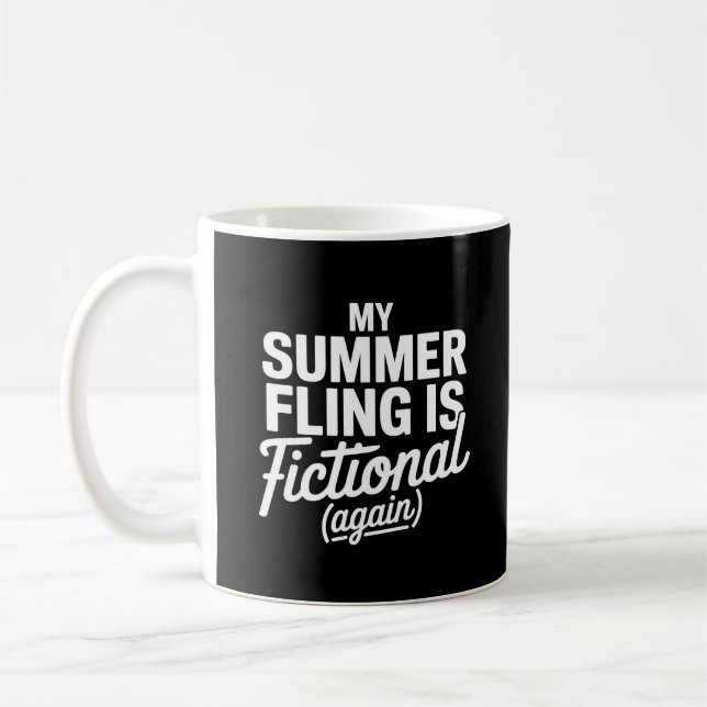 Mug Drôle Été Fiction Romance Citation Noir (Gauche)