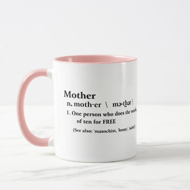 Mug Drôle Fête des Mères Cadeau-Idée Thé Café (Gauche)