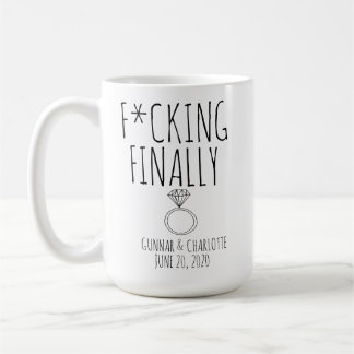 Mug Drôle Fiançailles Mug, Fiançailles Cadeau, Fiançai
