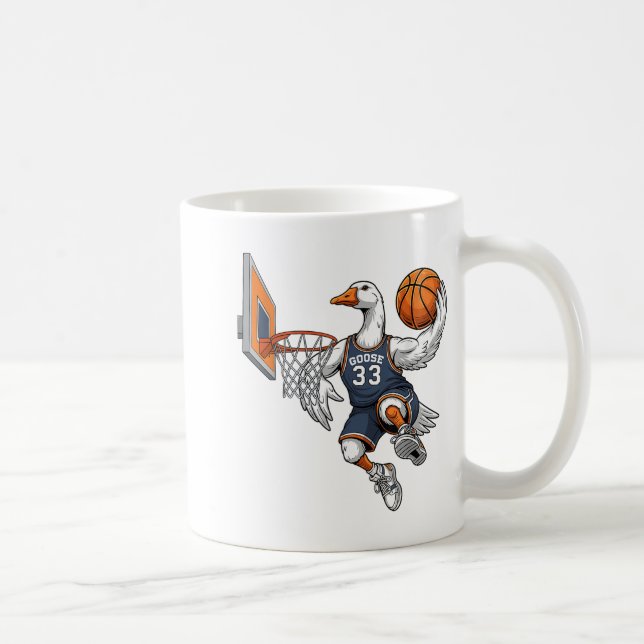 Mug Drôle Goose Basketball Joueur Slam Dunk Amateurs S (Droite)