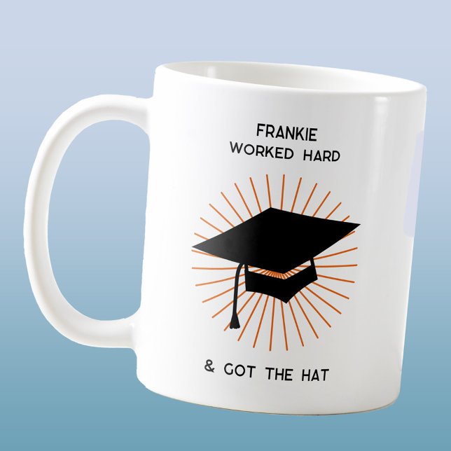 Mug Drôle Graduation personnalisée (Fun personalized name graduation keepsake mug)