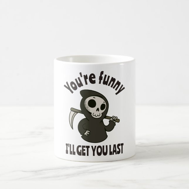 Mug Drôle Grim Reaper Squelette Halloween Costume (Centre)