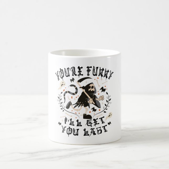 Mug Drôle Grim Reaper Squelette Halloween Costume (Centre)