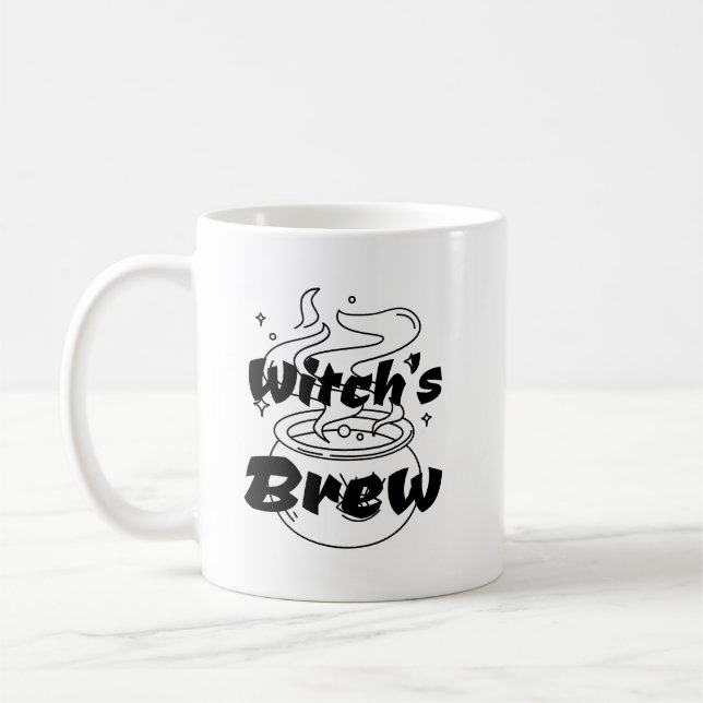Mug drôle halloween sorcière chaudron brw (Gauche)