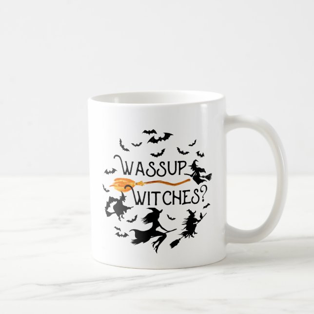 Mug Drôle Halloween "Wassup Witches ?" (Droite)