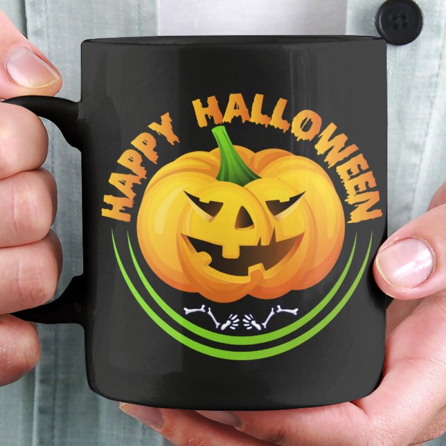 Mug Drôle Happy Halloween Citrouille effrayant (Créateur téléchargé)