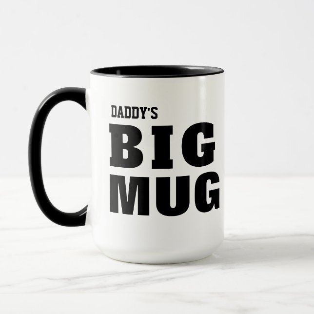 Mug Drôle idée cadeau pour papa, personnalisé papa's B (Gauche)