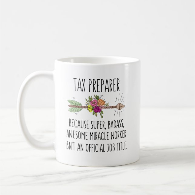 Mug Drôle idée cadeau préparateur de taxe (Gauche)