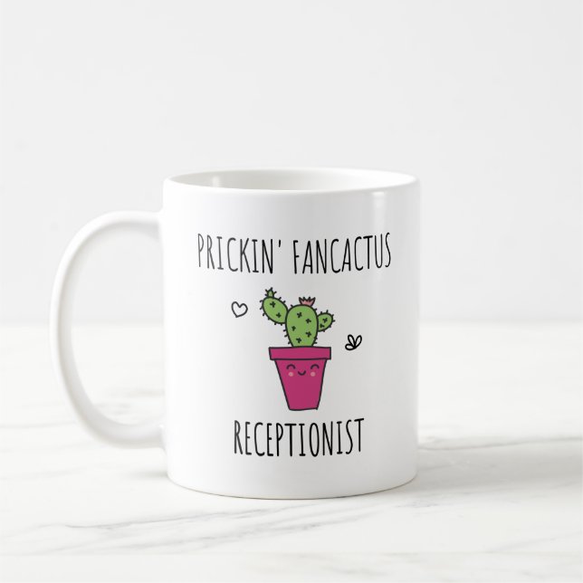 Mug Drôle idée de cadeau réceptionniste (Gauche)