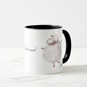 Mug Drôle Je T'aime Brebis Nom Personnalisé