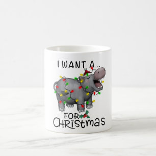 Mug Drôle Je Veux Un Hippo Pour Noël