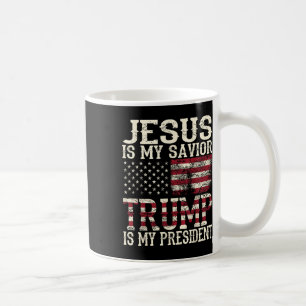 Mug Drôle Jésus Américain Est Mon Sauveur Trump Est Mo