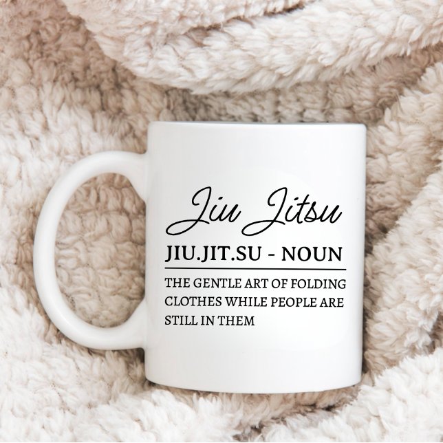 Mug Drôle Jiu Jitsu Définition Art Martial Présente BJ (Créateur téléchargé)