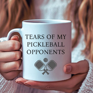Mug Drôle Larmes de mes adversaires de Pickleball Text