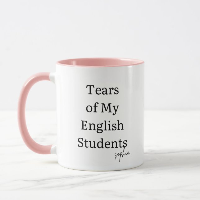 Mug Drôle Larmes de mes étudiants | Professeur d'angla (Gauche)