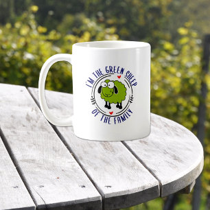 Mug Drôle Le mouton vert de la famille, Vert
