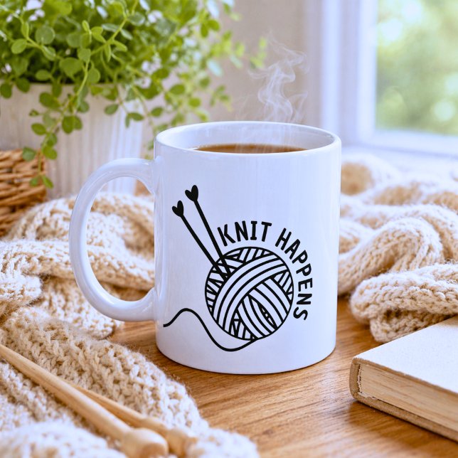 Mug Drôle, le tricot arrive  (Créateur téléchargé)