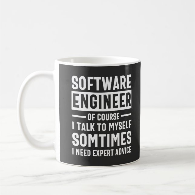 Mug Drôle logiciel de programmation ingénieur cadeau (Gauche)