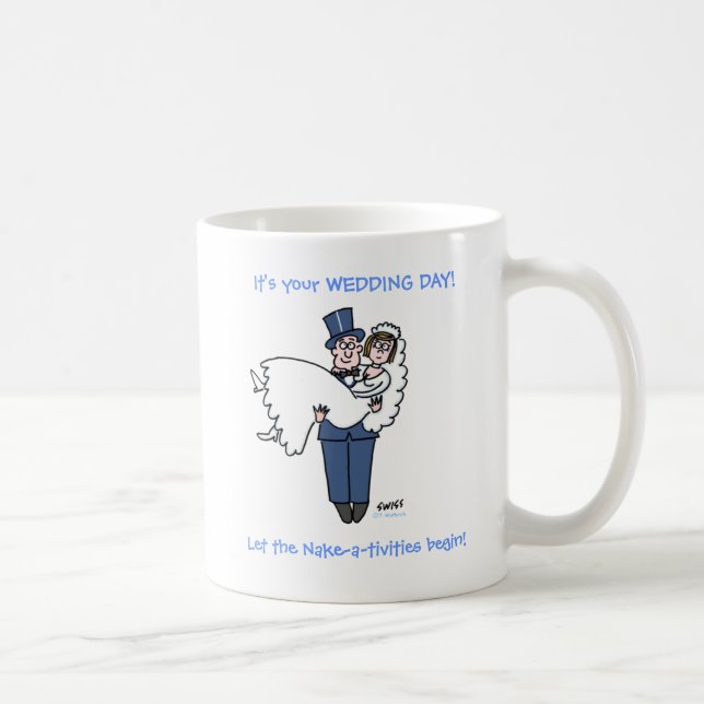 Mug Drôle Lune de miel caricature Nouveaux mariés Prem (Droite)