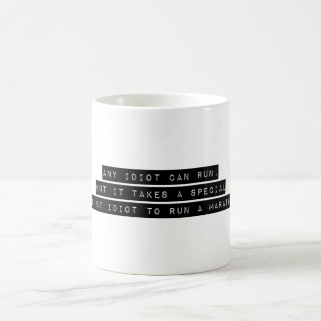 Mug Drôle Marathon Runner Citation Cadeau (Centre)