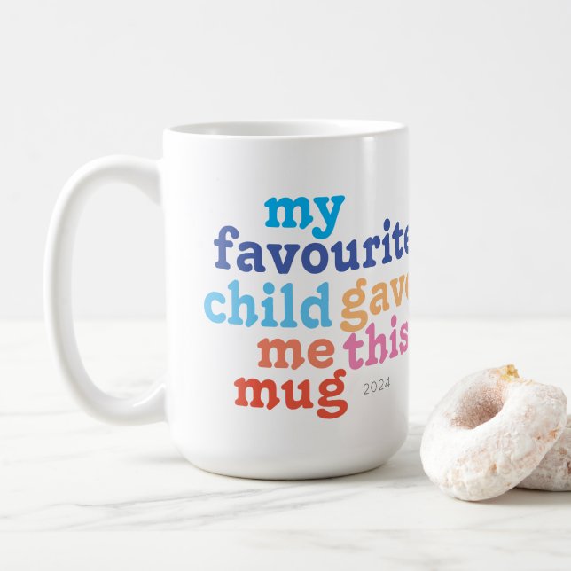 Mug drôle mère britannique ou fête des pères enfant pr (Avec donut)