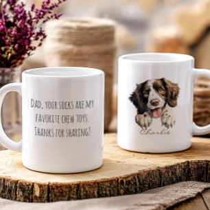Mug Drôle message d'appréciation de chien personnalisé