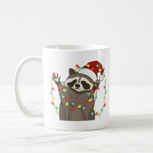 Mug Drôle mignon Raccoon de Noël