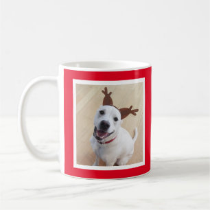 Mug Drôle mignon renne Chien Chien Chien Chien Rouge N