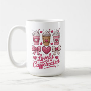 Mug Drôle Mignonne et Caféinée Mignonne Saint-Valentin