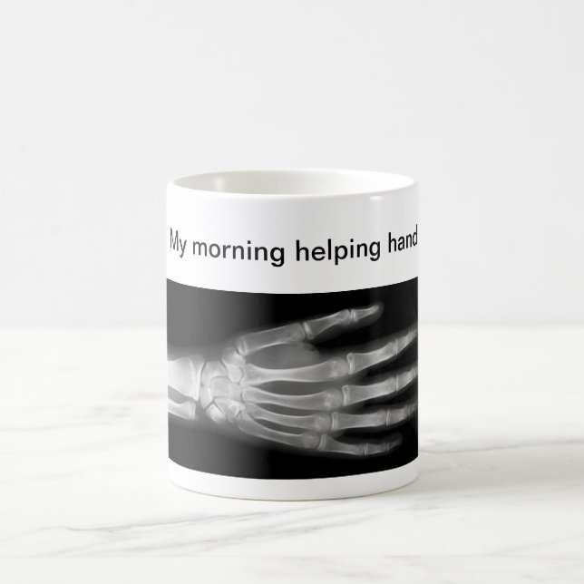 Mug Drôle "mon coup de main de matin " (Centre)
