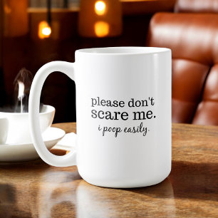 Mug Drôle ne me fais pas peur Typographie simple