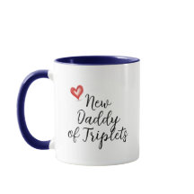 Drôle New Daddy of Triplets Cadeau, Baby shower,