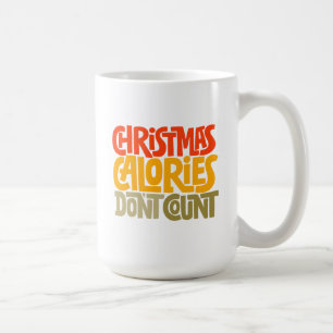 Mug Drôle Noël Calories Ne comptez pas le design