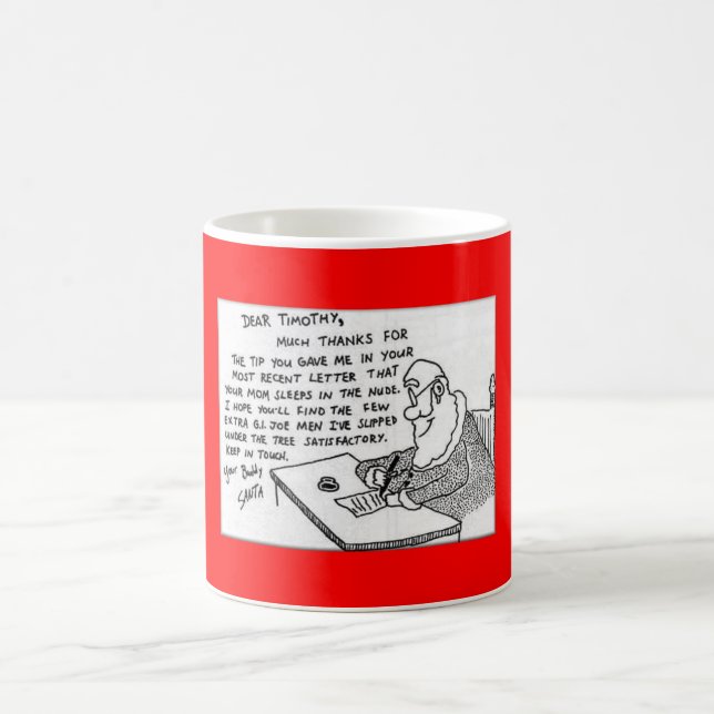 Mug drôle-Noël-lettre (Centre)