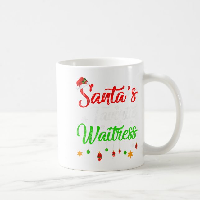 Mug Drôle Noël Père Noël Favori Waitress Noël (Droite)