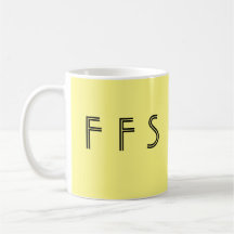 Drôle noir jaune de "FFS" de "LOL"/fou