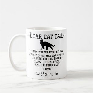 Mug drôle Nom de Chat papa et chat
