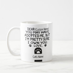 Mug drôle Nom personnalisé Chat Cher et nom du chat